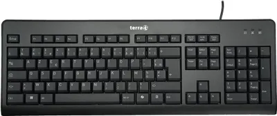Produktbild von TERRA Keyboard 1500 Corded [FR] USB black/noir Copilot AZERTY, 105 Tasten, kabelgebunden, 1,80m