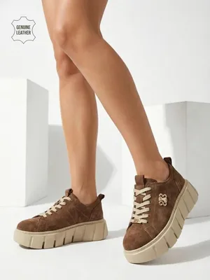 Produktbild von Sneakers Damen Flora Hellbraun Leder Casual, Größe 40