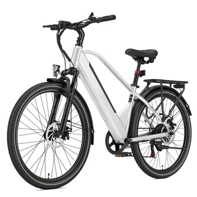 Produktbild von PiXELPiLOT 26 Zoll E Bike, City E-Bike mit 250W Heckmotor, 36V 14,5Ah 522Wh Akku, Shimano 7-Gang, bis 75 km, Scheibenbremsen, Federgabel