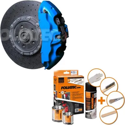 Produktbild von Foliatec 2188 Bremssattellack GT Blau Motorlack SET für 4 Bremssattel Reiniger