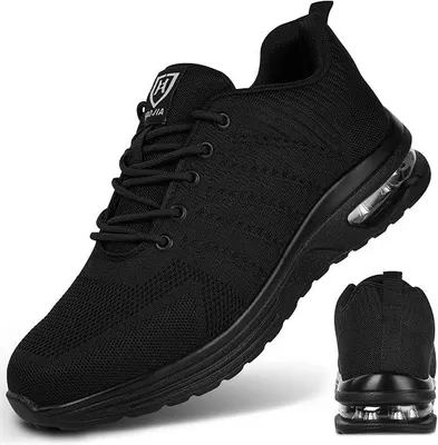 Produktbild von Sicherheitsschuhe fš¹r Herren, Arbeitsschuhe mit Stahlkappe, atmungsaktive, rutschfeste Sicherheitsschuhe, leichte Sicherheitsschuhe, Bauschuhe mit Luftpolsterung (Gr??e 39)
