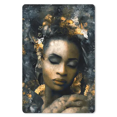 Produktbild von MuchoWow® Mauspad Mousepad Blumen - Frau - Abstrakt 40x60 cm - Mousepads - Maus Mat - Pad - Mausunterlage - Schreibtisch Accesoire
