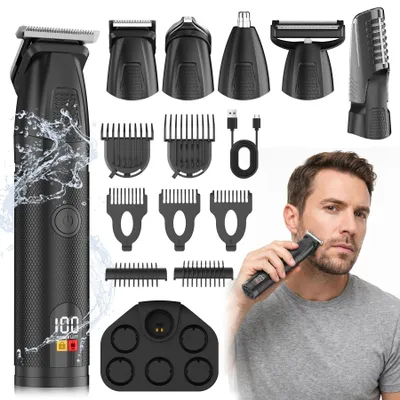 Produktbild von Speed Profi Haarschneidemaschine Haars Trimmer Rasierer Haarschneider mit Haarscherer LED Display 6-in-1