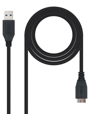 Produktbild von USB 3.0 A zu Micro USB-B-Kabel NANOCABLE 10.01.110-BK Schwarz
