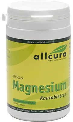 Immagine prodotto di allcura Magnesio 115 mg compresse masticabili, 90 compresse