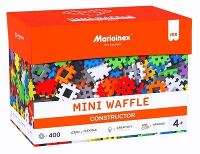 Zdjęcie produktu dla Marioinex Klocki Mini Waffle Konstruktor 400 el. Zestaw 4+