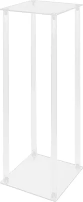 Image de Support pour vase à fleurs - Décoration de table - Lot de 10 pièces - Hauteur 61 cm - Pour mariages et fêtes - Plastique - Blanc