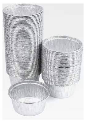 Produktbild von Einweg-Backformen aus Aluminium für Cupcakes, Eiercremes, Muffins, Törtchen – 150 ml - 100 Stück