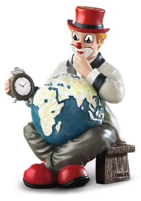 Image de Gilde Clown, "Nimm` dir Zeit", Kunstharz, mehrfarbig, VE 1, L. 11.5 cm, B. 9 cm, H. 11 cm 10250 4009079102505
