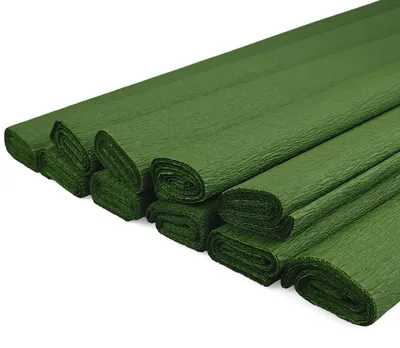 Zdjęcie produktu dla Netuno, 10 rolek papieru krepowego, kolor oliwkowy, wymiary 200 x 50 cm, papier krepowy do rękodzieła