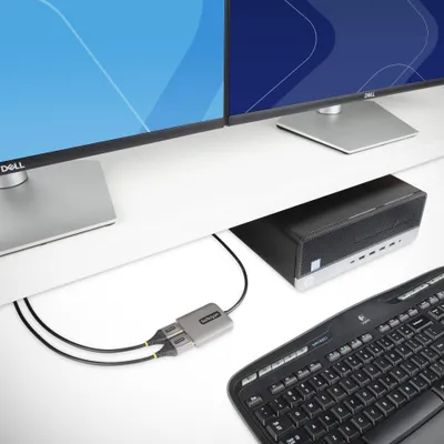 Obrázok produktu pre StarTech.com MST14DP122DP, 0,3 m, DisplayPort, 2 x DVI, Samec, Samica, Priamy