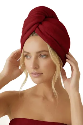 Produktbild von S Active Haar-Turban Mikrofaser 350 g/m² – Rot, Schnell trocknend,