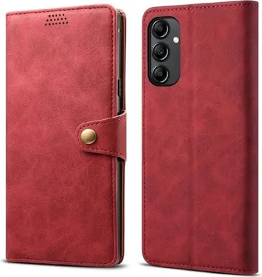 Obrázek produktu pro Lenuo Leather flipové pouzdro pro Samsung Galaxy A14 4G/5G, červená
