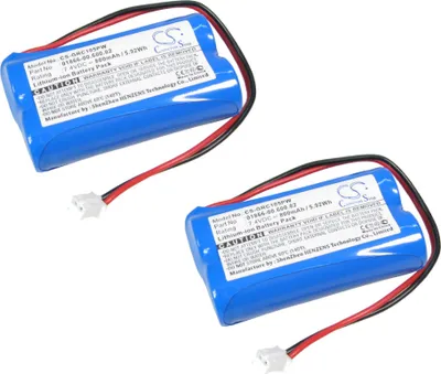 Produktbild von 2x Trade-Shop Premium Li-Ion Akku 7,4V / 800mAh kompatibel mit Gardena C1060 plus Solar ersetzt 01866-00.600.02 / Bewässerungscomputer