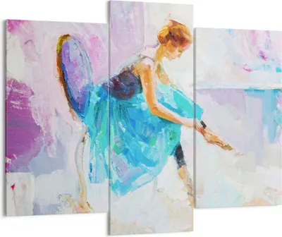 Produktbild von Bild auf Leinwand - Leinwandbild - Balletttänzer tanzen - 130x100cm - Wand Bild - Wanddeko - Leinwanddruck - Bilder - Kunstdruck - Wanddekoration - Leinwand bilder - Wandkunst - CB130x100-3766