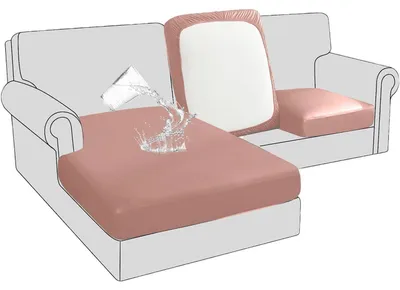 Produktbild von Sofa Sitzkissenbezüge wasserdicht Leder 4-Sitzer Rosa