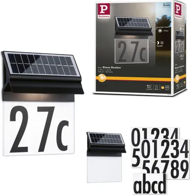 Zdjęcie produktu dla Paulmann Solarna lampa LED z numerem domu Neda