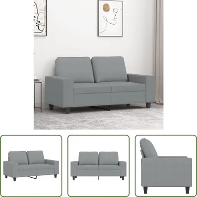 Produktbild von The Living Store 2-Sitzer-Sofa Hellgrau 120 cm Stoff
