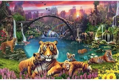 Image de Puzzle Tigres au Lagon, 3000 pièces, Adulte, Ravensburger