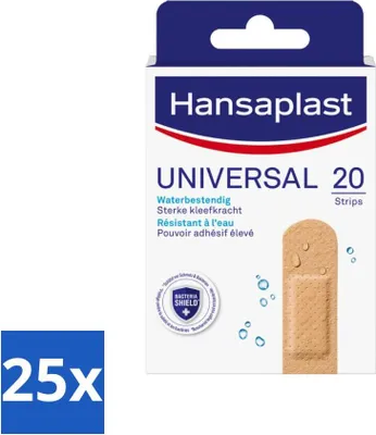 Produktbild von Hansaplast - Universalpflaster - Wundversorgung - 20 Pflaster - Vorteilspack - 25 Stücke