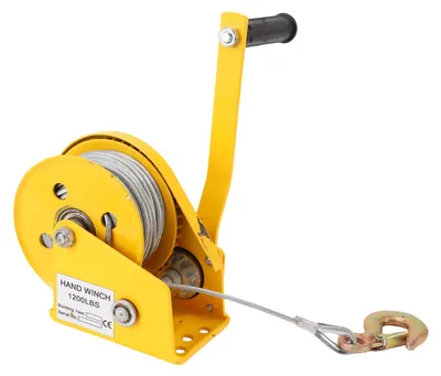 Immagine prodotto di Verricello a manovella, fune da 30 m, 1200 libbre, manuale, con freno Auto-Lock a 2 vie per rimorchi per barche e autocarri