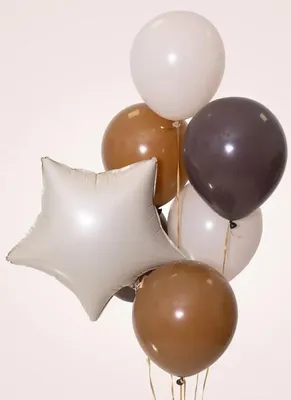 Image de Folienballon Stern mat crème 45cm