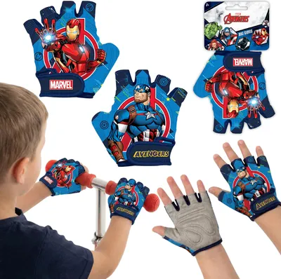 Produktbild von MARVEL Avengers Fahrradhandschuhe für Jungen, Kinder-Fahrradhandschuhe für Fahrrad und Roller, mit Klettverschluss