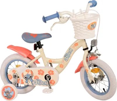 Produktbild von Disney Stitch Children's Bike - Mädchen - 12 Zoll - Creme Korallenblau