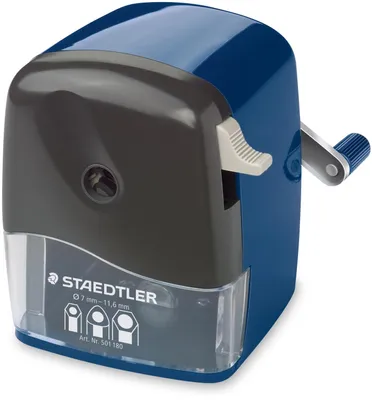 Produktbild von Spitzmaschine mit Kurbel Kunststoff blau Packung mit 6 Stück