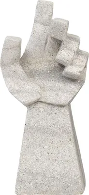 Immagine prodotto di Casa Padrino Scultura di design in pietra arenaria a mano grigia 18 x 13 x H. 41 cm - Accessori per la decorazione - Decorazioni per il giardino