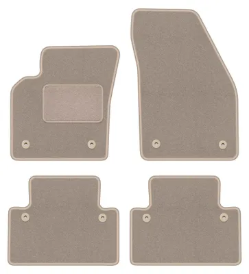 Produktbild von Velours-Fußmatten für Volvo V50 2004-2012 (Kombi) – 4-tlg, Beige, passgenau – Wielganizator LUX