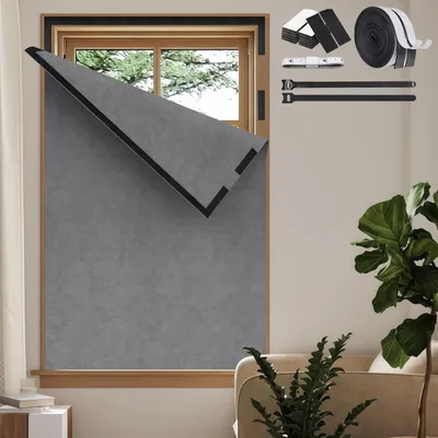 Produktbild von Verdunkelnde Sichtschutzfolie, grau, 100 x 150 cm, ohne Bohren, für Fenster