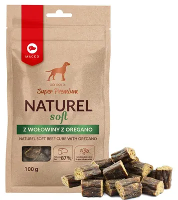 Zdjęcie produktu dla Maced Super Premium Przysmak Dla Psa Naturel Soft Z Wołowiny Z Oregano 100g