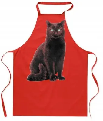 Produktbild von HaftNadruk Küchenschürze Schwarze Katze Süßes Geschenk