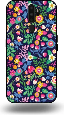 Produktbild von Smartphonica Handytasche passend für OPPO A9 2020 mit Blumendruck - TPU Back Cover Case Blumendesign