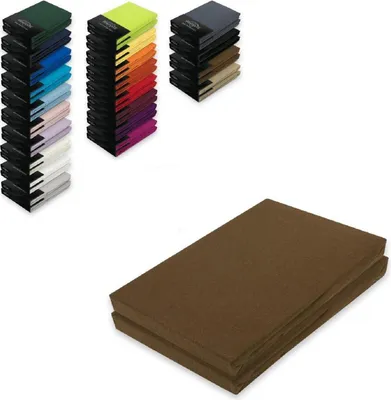 Produktbild von Doppelpack Jersey Spannbettlaken 90 - 100 x 200 cm Schokobraun