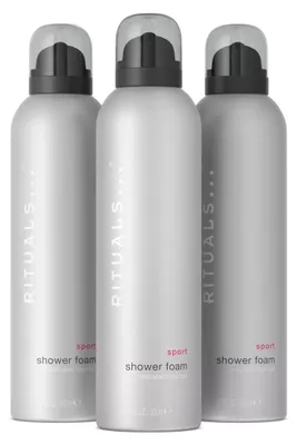 Produktbild von RITUALS Schäumendes Duschgel Vorteilspack aus der The Sport Collection, 3 x 200 ml - Mit Aktivkohle - Stimulierende & belebende Eigenschaften mit Power Recharge Technology