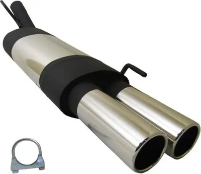 Produktbild von JOM Edelstahl Sportauspuff Auspuff 2x76 rund VW Golf 3 III