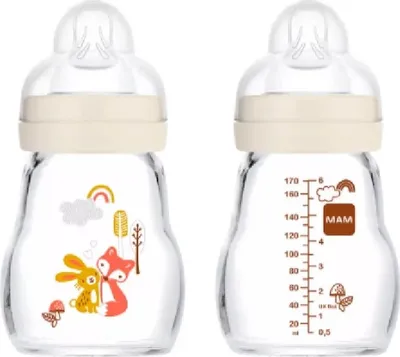 Produktbild von Mam Feel Good Glass Bottle Beige 0m 170ml