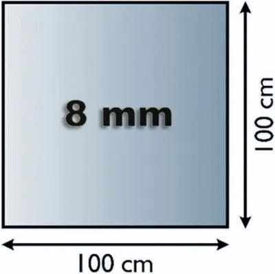 Obrázek produktu pro Ochranná deska proti jiskrám sklo 8mm Lienbacher čtverec 1000x1000mm