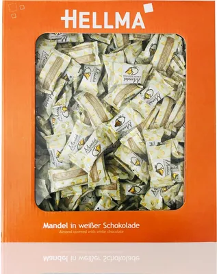 Produktbild von Hellma Mandel in weißer Schokolade ca. 360 Portionen