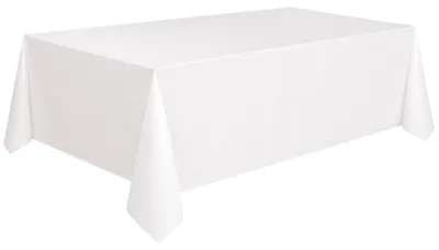 Obrázok produktu pre Obdĺžnikový obrus 350x180 cm – 100% polyester, na stôl dĺžky 240 cm - Biela
