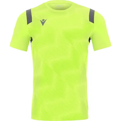 Image de Maillot à manches courtes Macron Rodders pour homme - Jaune fluo / Anthracite