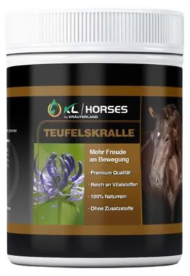 Produktbild von Kräuterland Teufelskralle Pulver für Pferde 500g ohne Zusatzstoffe