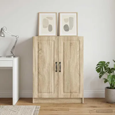 Zdjęcie produktu dla Komoda vidaXL z drewna dębowego Sonoma, 66 x 34,5 x 87 cm, materiał drewnopochodny