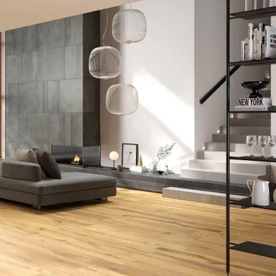 Imagen del producto de CASA39, baldosas con aspecto de madera, color beige, 20x120 cm, colección Rondine Timeless