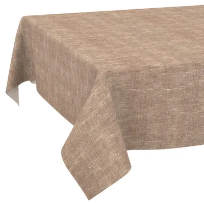 Tischdecke Melliert Hellbraun 160x140cm Schnittkante, Hauptbild