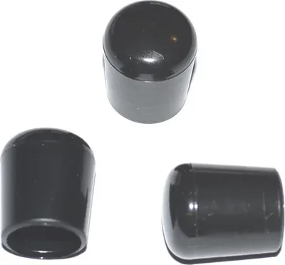 Produktbild von 50 x Kappe für Rundrohr D=12/13 mm L= 15 mm schwarz PVC