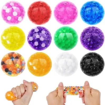 Produktbild von PolkaHome® 12er Set Massagebälle Faszienball Anti-Stress Bälle mit Mesh