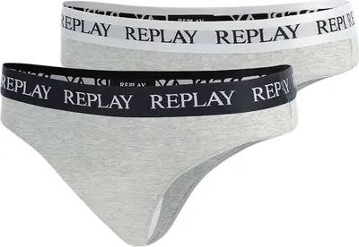 Zdjęcie produktu dla Spodnie damskie Replay z logo w pasie, 2-pak